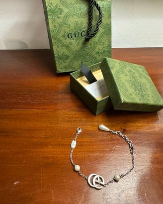Bracciale Gucci perle e acciaio