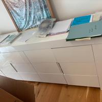 madia mobile bianco laccato