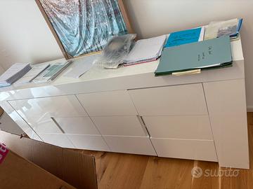 madia mobile bianco laccato