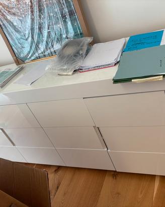 madia mobile bianco laccato