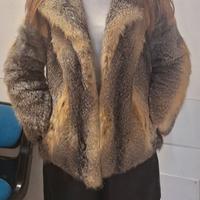 Giacca di vera volpe argentata
