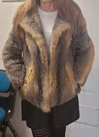 Giacca di vera volpe argentata