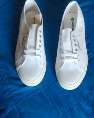 Superga 2750 NUOVE colore BIANCO della taglia 45