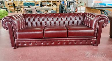 Chester 3 posti LETTO con materasso, in pelle