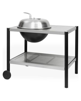 BARBECUE in acciaio inox a carbonella con TAVOLO 