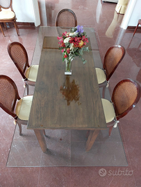 Cristallo per tavolo pranzo o ufficio