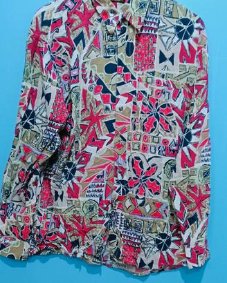 Camicia hawaiana da uomo manica lunga 