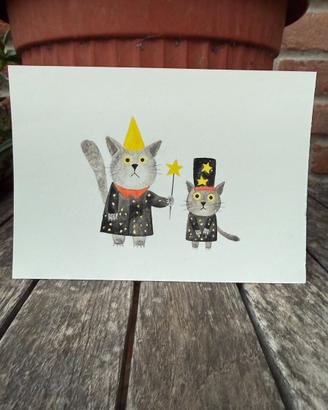Disegno acquerello gatti