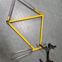 telaio e forcella bici corsa in acciaio 