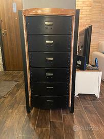 Cassettiera 6 cassetti stile industriale