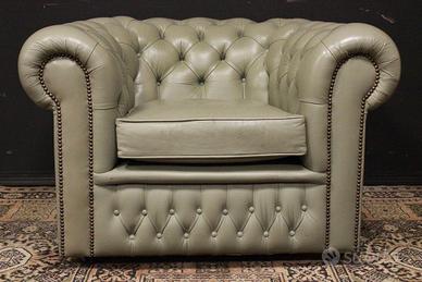 Poltrona originale Chesterfield club in pelle