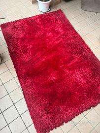 Tappeto Rosso a pelo lungo (shabby)