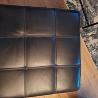 pouf divano pelle nera