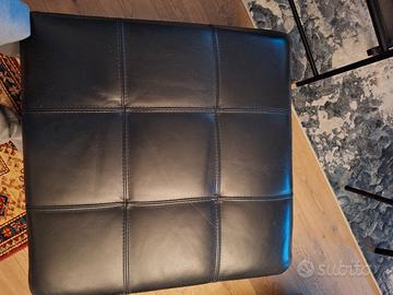 pouf divano pelle nera
