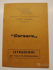 MOTO MORINI CORSARO LIBRETTO USO E MANUTENZIONE