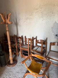 Lotto sedie di legno vintage