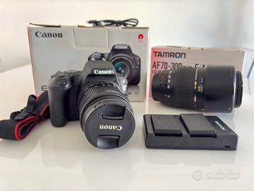 Canon EOS 200D kit + obiettivo Tamron 70/300