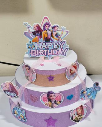 Torta Finta Tema K-Pop Demon Hunter