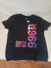T-SHIRT donna nera July 1966