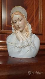Busto Madonna in ceramica artistica di classe.