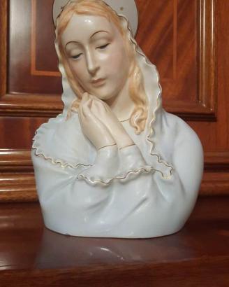 Busto Madonna in ceramica artistica di classe.