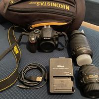 Nikon D3300 18-55 vr 55-200 vr borsa SD