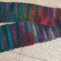 sciarpa donna fatta a mano ferri