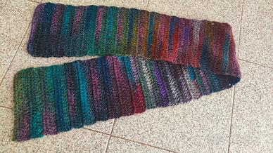 sciarpa donna fatta a mano ferri