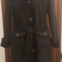 Cappotto scamosciato nero