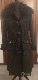 Cappotto scamosciato nero