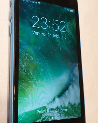 Iphone 5C 16 Gb Blu+CUFFIE+cavo