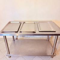 3 Teglie professionali Gastronorm in acciaio inox