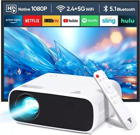 Proiettore 1080P con supporto 4K, videoproiettore