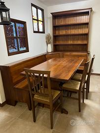 Tavolo legno sedie e panca
