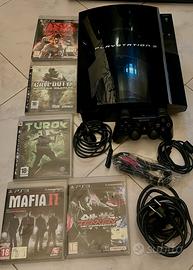 PlayStation3 3 flat. 80 Gb controllet + 4 giochi