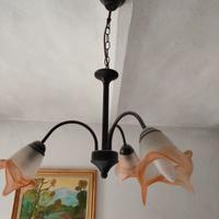 Lampadario a 3 luci stile vintage 