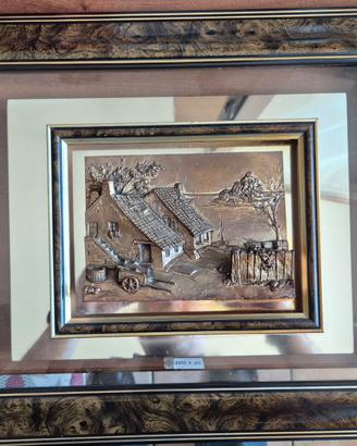Quadro vintage altorilievo in Argento 925 R