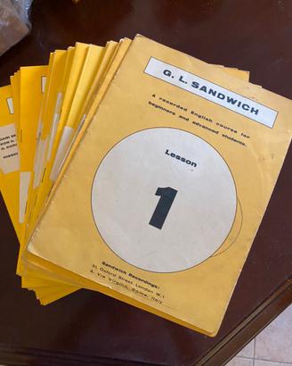 Corso di lingua inglese vintage con dischi 45giri