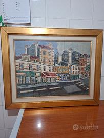 QUADRO DIPINTO ORFEO TAMBURI  strada parigina 