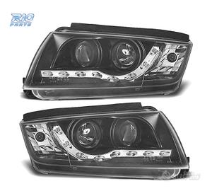 FARI SKODA FABIA 99-07 LUCE DIURNA LED FONDO NERO