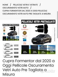 Pellicola oscuramento vetri auto 0,5%