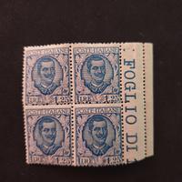 francobolli V.E.FLOREALE 1,25 lire 1923/27