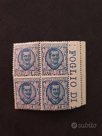 francobolli V.E.FLOREALE 1,25 lire 1923/27