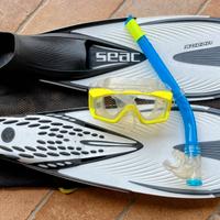 Pinne Seac 43/45 e Maschera Scubapro Crystal Vu