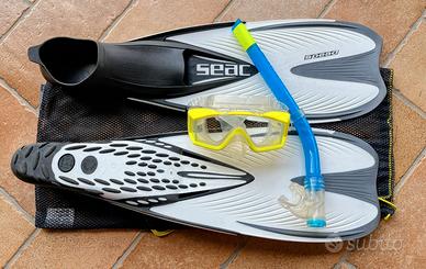 Pinne Seac 43/45 e Maschera Scubapro Crystal Vu