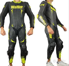 tuta moto intera in pelle winnet tg m