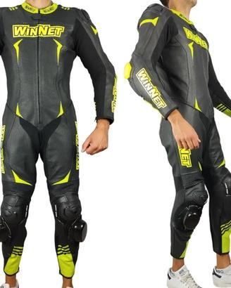 tuta moto intera in pelle winnet tg m