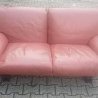 Frau Coppia divani con pouf in pelle