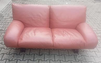 Frau Coppia divani con pouf in pelle