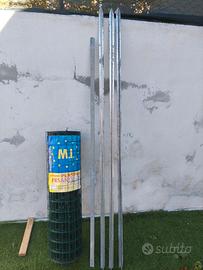 Rete plastificata recinzione e paletti a T